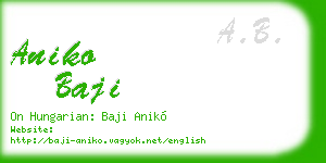 aniko baji business card