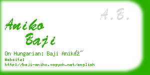 aniko baji business card